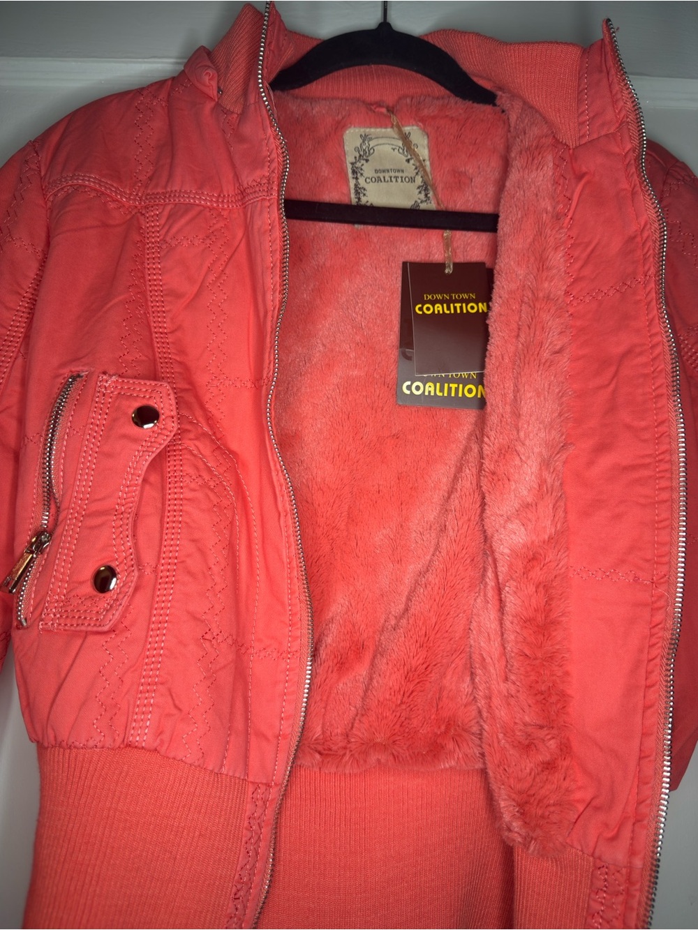 Coalition Kids Coral Fleece-Lined Puffer Jacket